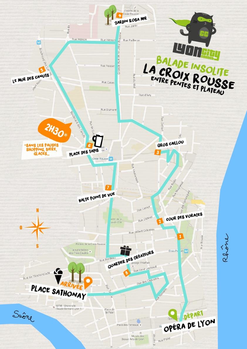 नक्शे के ल्योन croix rousse